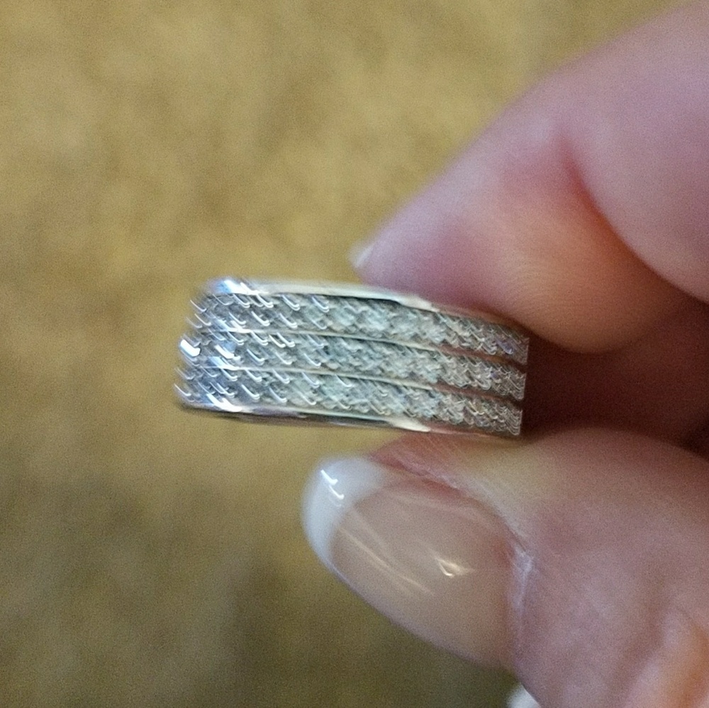 Women's sterling silver,  cubic zirconia wedding